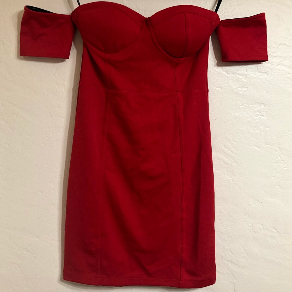 Off-Shoulder Red Dress